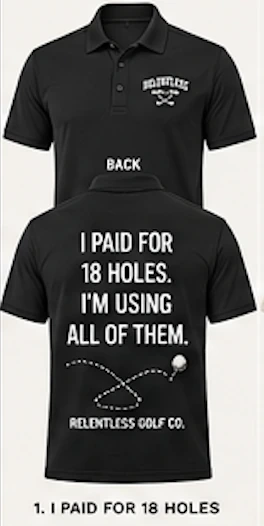 Relentless Golf polo option 1