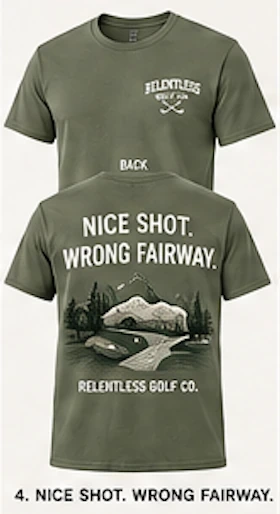 Relentless Golf T-shirt option 4