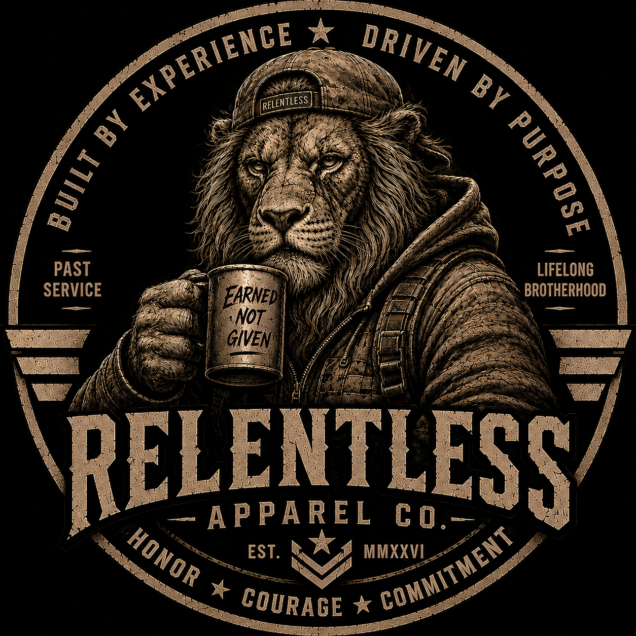Relentless Design lion emblem