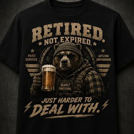 Retired. Not Expired. — T-Shirts option 2